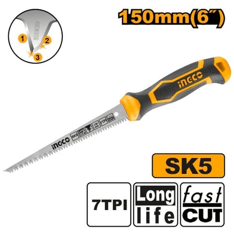Cưa Tay Mỏ Nhọn 6 Inch/ 150mm Ingco