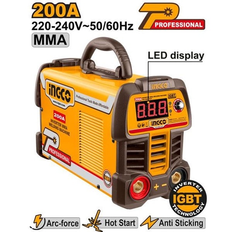 Máy Hàn Điện Tử MMA 200A INGCO