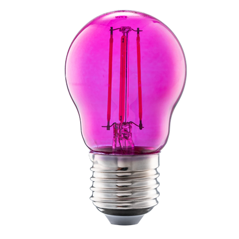 LED Bulb Filament Màu Tím 2.5W 100000K MPE FLM-3PU, 45 x 78mm, 1 Cái/Hộp, 100 Cái/Thùng