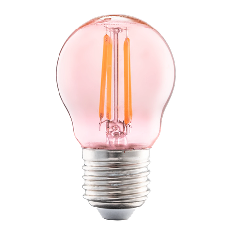 LED Bulb Filament Màu Hồng 2.5W 1650K MPE FLM-3PK, 45 x 78mm, 1 Cái/Hộp, 100 Cái/Thùng