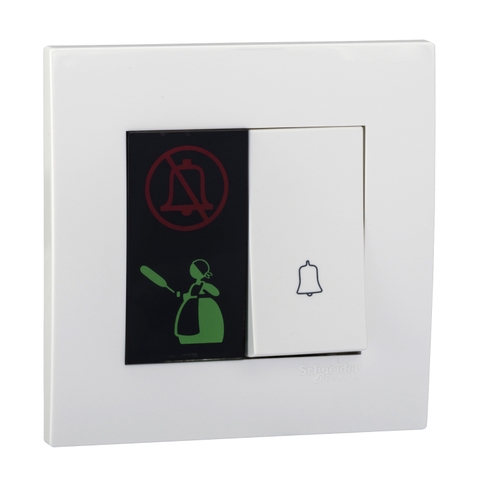 Bộ Công Tắc Chuông “Không Làm Phiền”, “Xin Dọn Phòng” Vivace Schneider KB31BD_C_AS_G19, 86x86mm, Màu Xám Bạc, 8 Cái / Hộp, 80 Cái / Thùng