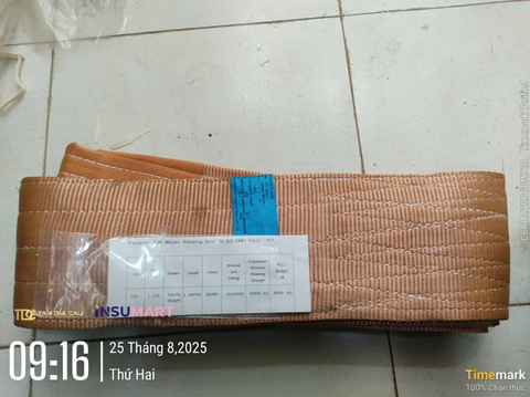 Cáp Vải Dẹt 2 Đầu Mắt (Web Sling Eye To Eye) Webster (Korea) Industries, Bản Rộng 150mm, Tải Trọng 4.8 Tấn, Dài 5m