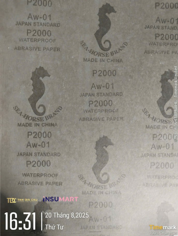 Giấy Nhám Tờ P2000, Khổ A4, 28x23cm