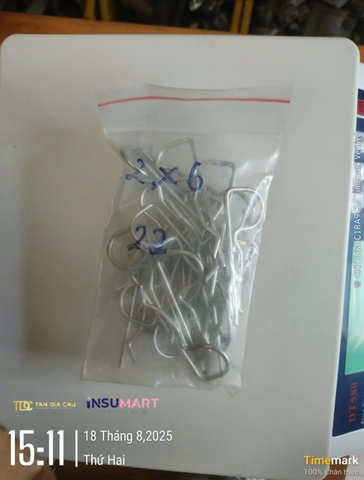 Chốt Chẻ R Thép Mạ Kẽm, 2 x 60mm