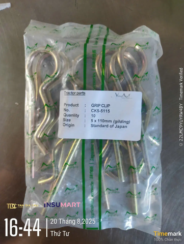 Chốt Chẻ R Xi Mạ Vàng, 5 x 110mm