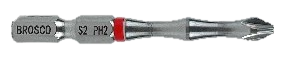 PH2 x 100mm Mũi Vít Bake Hình Thân Tre Bằng Thép S2 Brosco BRBPH2DT100, 10 Cái / Hộp, 100 Cái / Thùng
