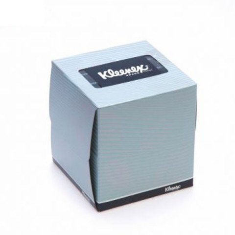 Giấy Lụa Hộp Vuông Kimberly Clark Kleenex Facial Tissue Cubic 93000, 19.3x21.2cm, 60 Tờ/Hộp, 48 Hộp/Thùng