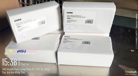 Giấy Lau Kính Bảo Hộ Lao Động Uvex 9971-000, 700 Tờ/Hộp