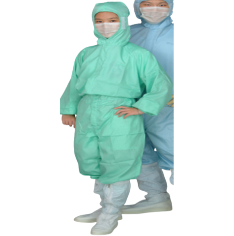 Bộ Đồ Liền Thân Phòng Sạch Chống Tĩnh Điện Trắng Gồm Có Khóa Kéo Giữa Và Mũ Trùm Đầu, Cỡ S Đến 4XL