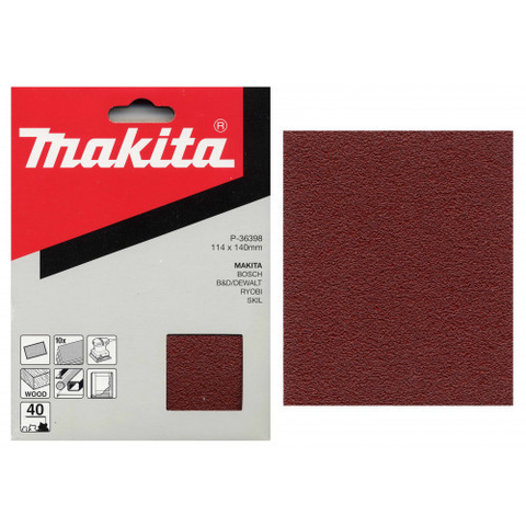 114x140mm Giấy Chà Nhám #120 Makita P-36631, 50 Cái/Hộp
