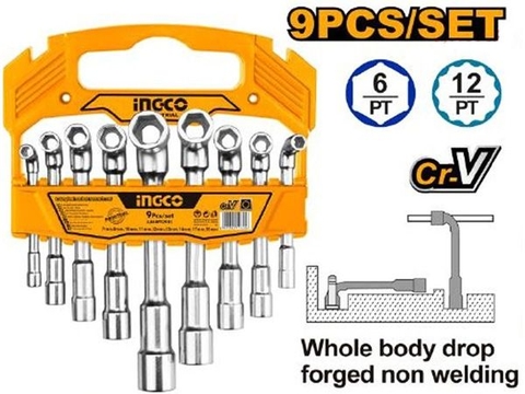 Bộ 9 Ống Điếu Lỗ Chữ L Ingco