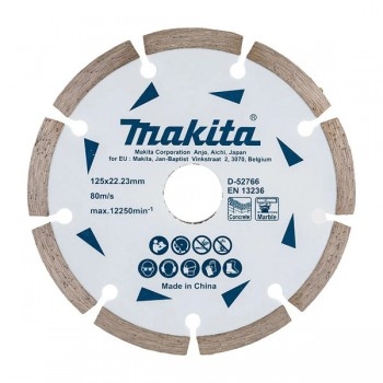 125x22.23mm Lưỡi Cắt Kim Cương Phân Đoạn Cho Đá Cẩm Thạch Makita D-52766