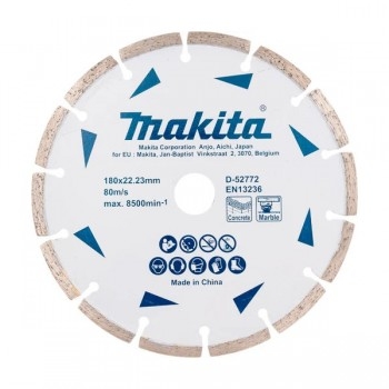 180x22.23mm Lưỡi Cắt Kim Cương Phân Đoạn Cho Đá Cẩm Thạch Makita D-52772