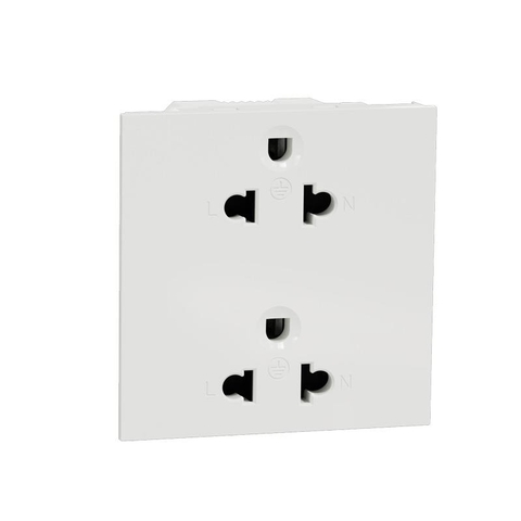 Ổ Cắm Đôi 3 Chấu 16A Size E(3S) Cắm Nhanh AvatarOn Schneider A Schneider M3T426UST2S_WE, 86x86mm, 15 Cái / Hộp, 120 Cái / Thùng