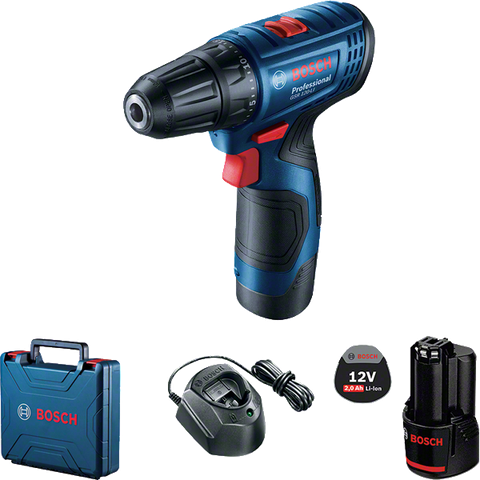 Máy Bắn Vít BOSCH GSR 120-LI GEN II/ 06019G80K5 (1 Pin + Sạc 2 Chấu + Phụ Kiện)