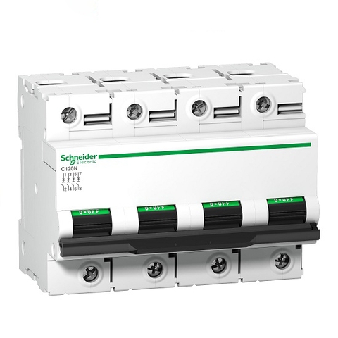 C120H C Curve 4P 400V 125A 15kA Schneider A9N18481