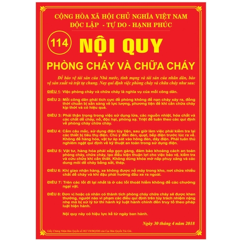 Bảng Nội Qui, 42x35cm