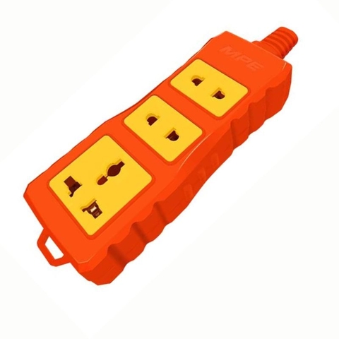 Ổ Cắm Di Động 250V MPE AMHP-3S, Chiều Dài Dây 1m, 1 Cái/Hộp, 25 Cái/Thùng