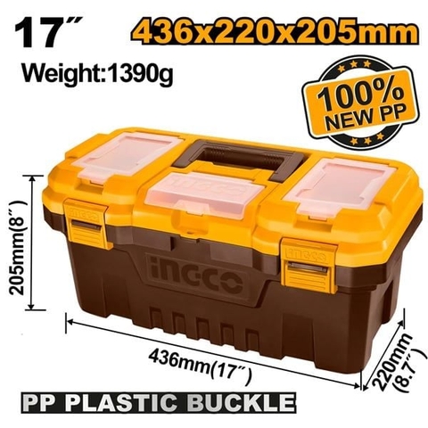 Thùng Đựng Đồ Nghề Khóa Nhựa 17 Inch Ingco