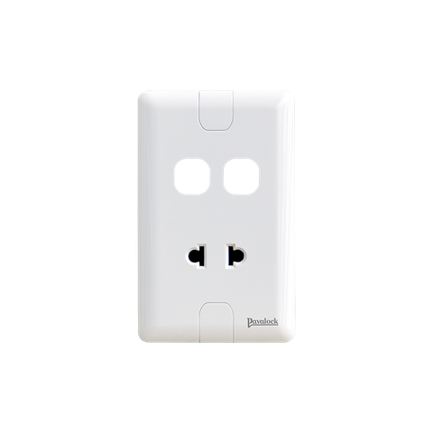 Ổ Cắm Đơn 2 Chấu 16A 2 Lỗ Pavalock PV9/UXX/V
