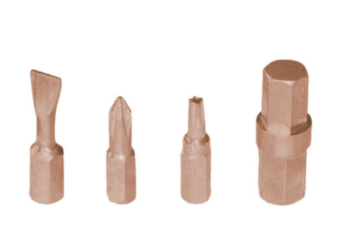Screwdriver Bit, WEDO, Non-Sparking, Be-Cu, BE264B Series, H3-H10, PH1-PH4, PZ1-PZ4, S4.5-S8, T10-T40