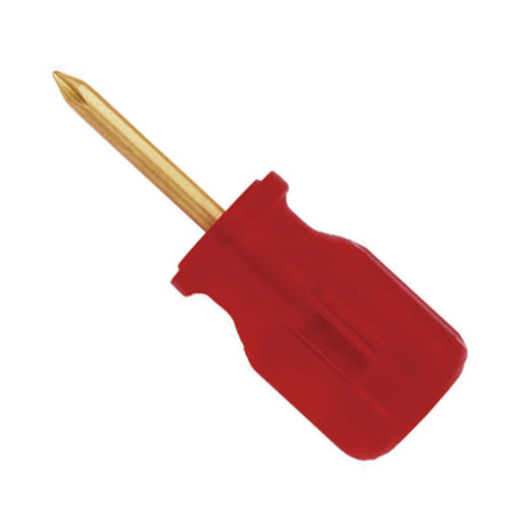 Stubby Phillips Screwdriver, WEDO, Non-Sparking, Al-Br, AL261A Series, #1xφ4mm-#2xφ6mm