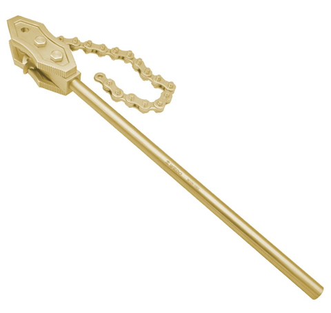 Chain Pipe Wrench, WEDO, Non-Sparking, Al-Br, AL129 Series, 100x600-300x900mm