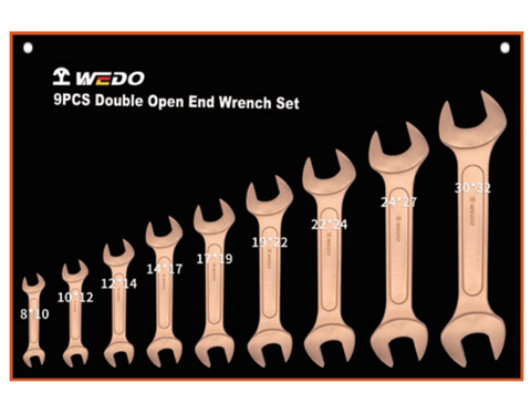 Wrench, Double Open End Set-13pcs, BE144, Be-Cu, 13pcs, WEDO, Non-Sparking