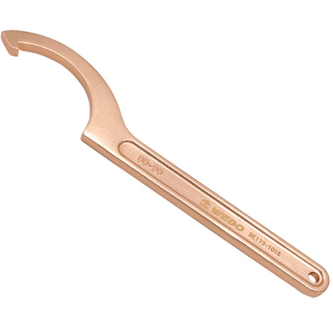 Wrench, Hook DIN1810, WEDO, Non-Sparking, Be-Cu, BE173 Series, 12-14mm to 135-145mm