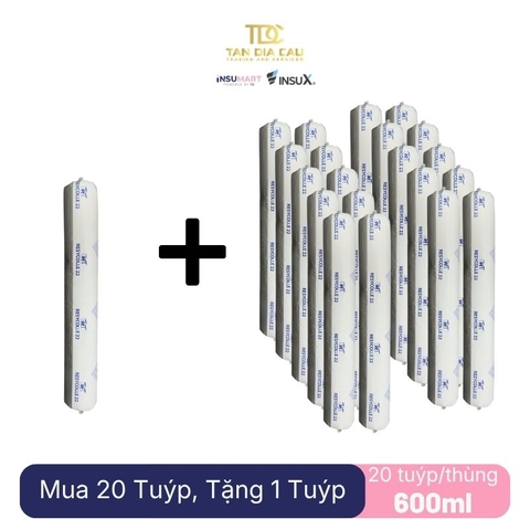 Resycolle 22 (600ml) - Chất Trám Khe Co Giãn Gốc Pu, Xúc Xích Resycolle, 600ml, Trắng, 20 Tuýp/Thùng
