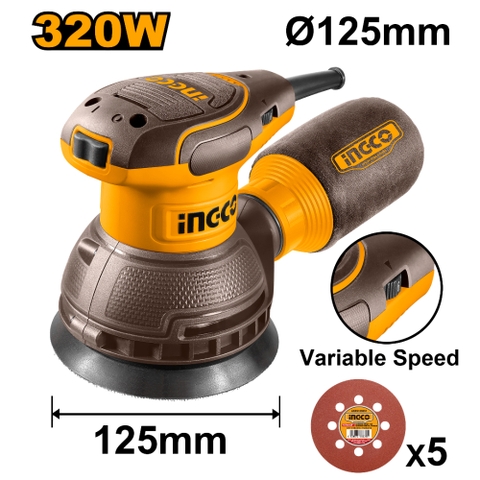 Máy Chà Nhám Tròn 320w-125mm INGCO