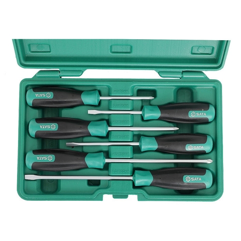Bộ Tuốc Nơ Vít Đầu Dẹp Và Bake 6 Chi Tiết SATA 09309