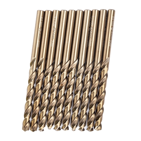 Bộ Mũi Khoan Xoắn Coban Vàng Đen 10 Chi Tiết SATA 52506