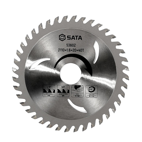 110×1.6×20mm Lưỡi Cưa Gỗ Tròn SATA 53602