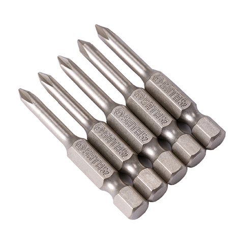 PH1 #1 x 50mm Bộ 5 Đầu Vít Bake Cốt Lục Giác Thép S2 Mạ Niken SATA 59322