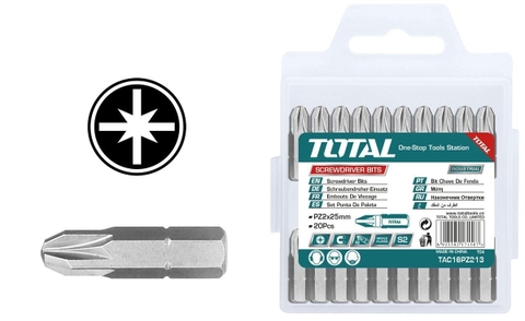 Bộ Mũi Bắt Vít Vĩ Nhựa Pz2x25mm Total