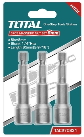 Bộ Mũi Bắn Tôn 1/4 Inch 3 Cái 10mm Total