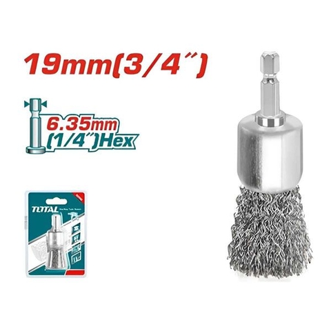 Chổi Đánh Gỉ Mạ Kẽm Chuôi Lục Giác 6.35x19mm Total