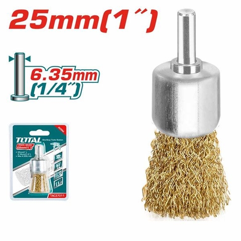 Chổi Đánh Gỉ Mạ Đồng Chuôi Tròn 6.35x25mm Total
