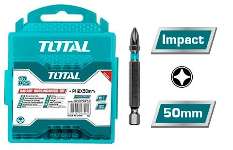 Bộ Mũi Bắt Vít Có Nam Châm Ph2x50mm Total