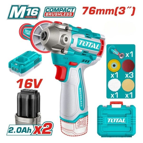 Máy Đánh Bóng Dùng Pin 16v-76mm Total