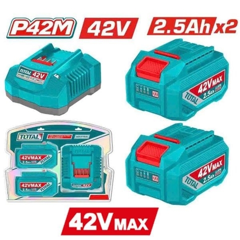 Bộ 2 Pin Và 1 Sạc P42M 42vx2.5ah Total