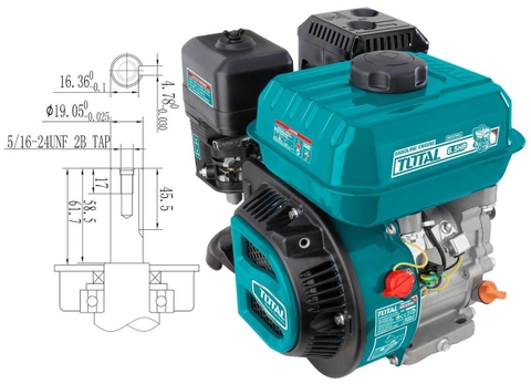 Động Cơ Nổ Dùng Xăng 6.5HP Total