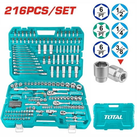 Bộ Đồ Nghề Đa Năng 216 Chi Tiết Total THKTHP22166