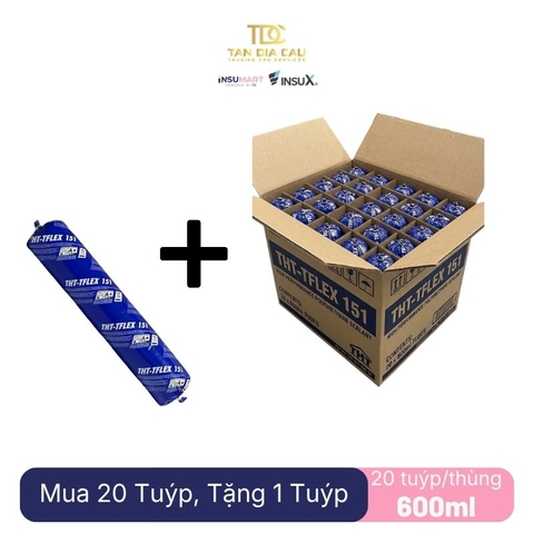 THT Tflex 151 (600ml) - Chất Trám Khe Co Giãn, Gốc Pu, 600ml, Xám Tôn, 20 Tuýp/Thùng