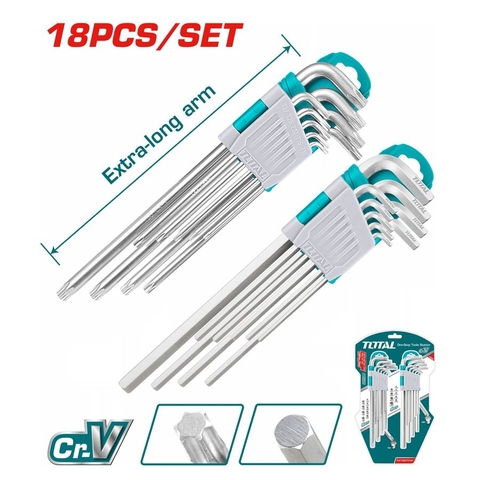 Bộ Lục Giác Và Lục Giác Bông 18 Chi Tiết Total THT106KT0181
