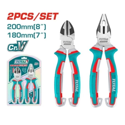 Bộ 2 Kìm Răng 8 Inch Và Kìm Cắt 7 Inch Total