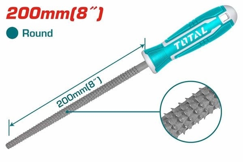 Giũa Thép Gỗ Tròn 200mm Total