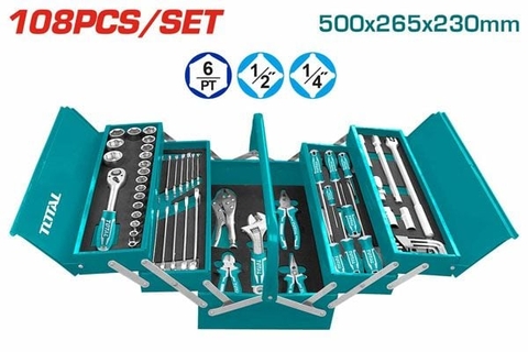 Bộ 108 Cần Và Đầu Tuýp 1/4 Và 1/2 Inch Total