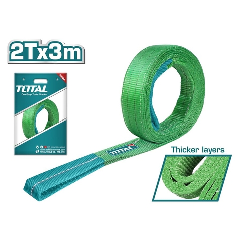 Dây Cáp Vải Cẩu Hàng Xanh Lá 2tx3mx60mm Total